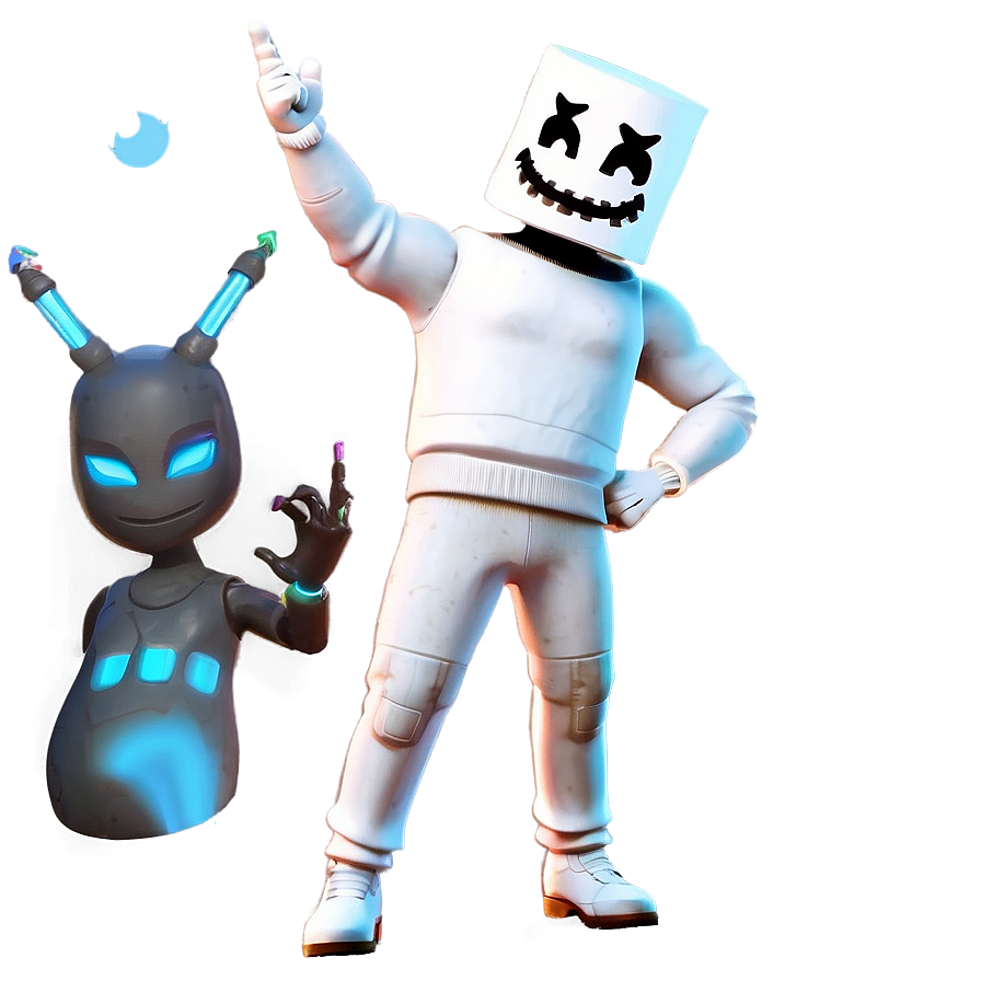 Fortnite Marshmello Victory Pose PNG 06252024 PNG image with a transparent background, free high-resolution download