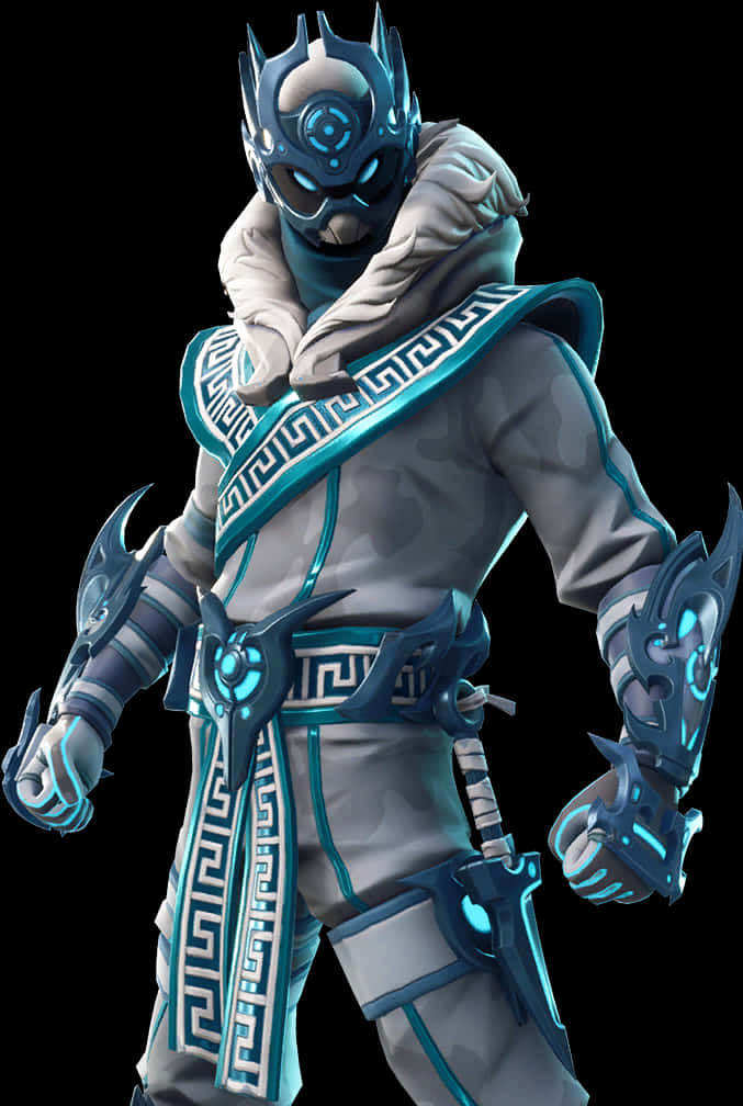 Fortnite Ninja Outfit Blue Glow