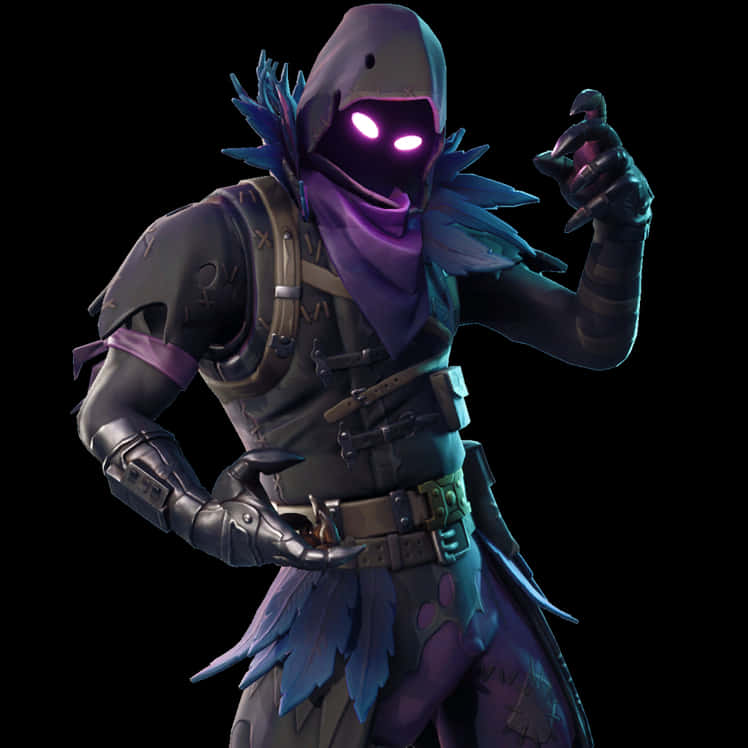 Fortnite Raven Skin Character PNG with transparent background