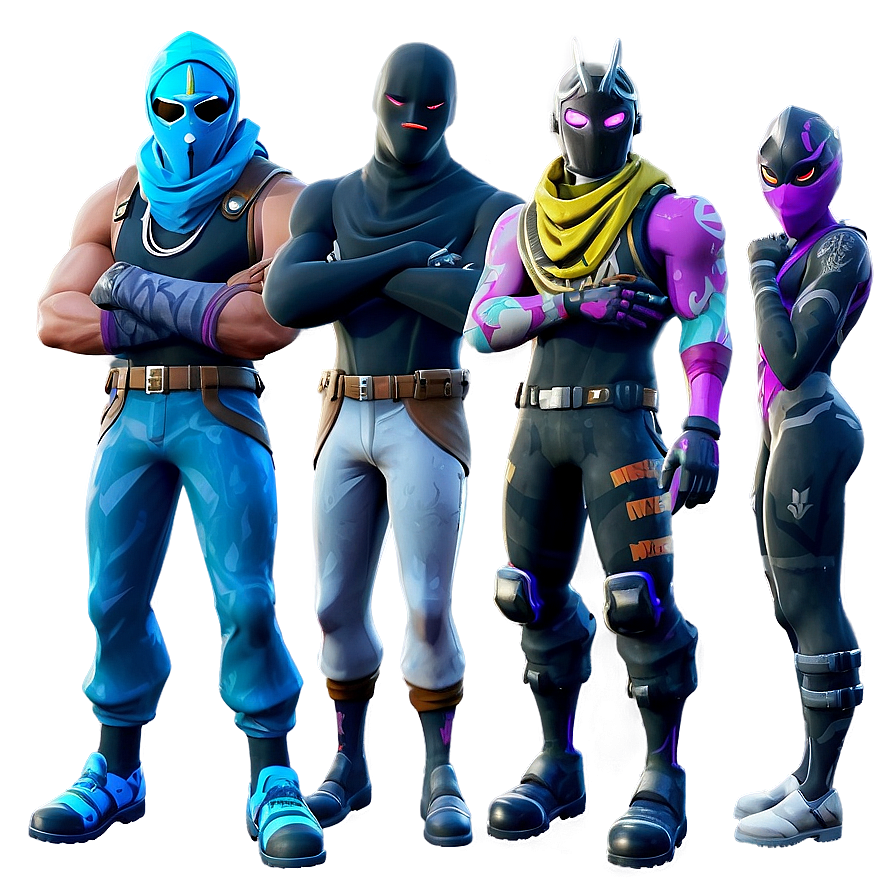 Fortnite Skins Collection PNG gxj1 PNG with transparent background