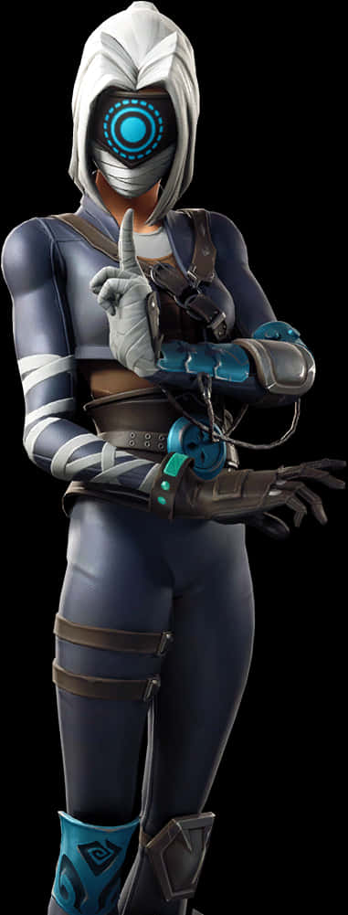Fortnite_ Teknique_ Skin_ Pose PNG with transparent background