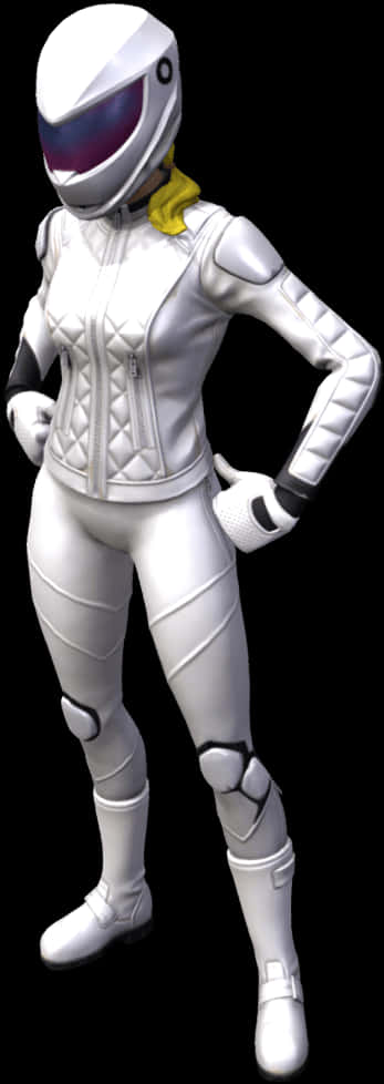 Fortnite White Astronaut Skin PNG with transparent background