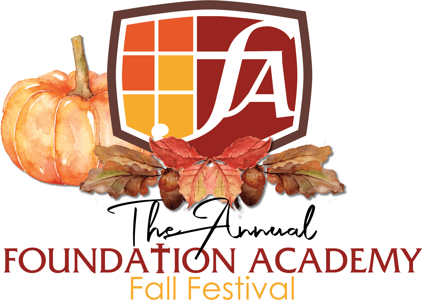 Foundation Academy Fall Festival Logo PNG with transparent background