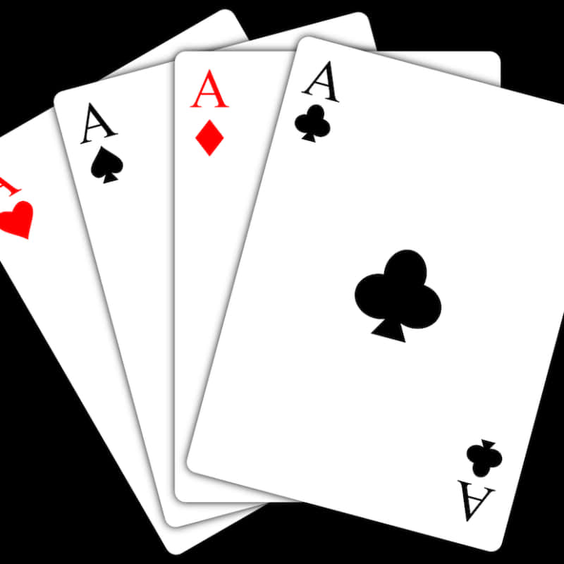 Four Aces Playing Cards PNG with transparent background