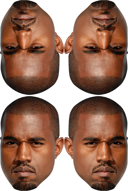 Four Fold Symmetry Man Portrait PNG image with a transparent background, free high-resolution download