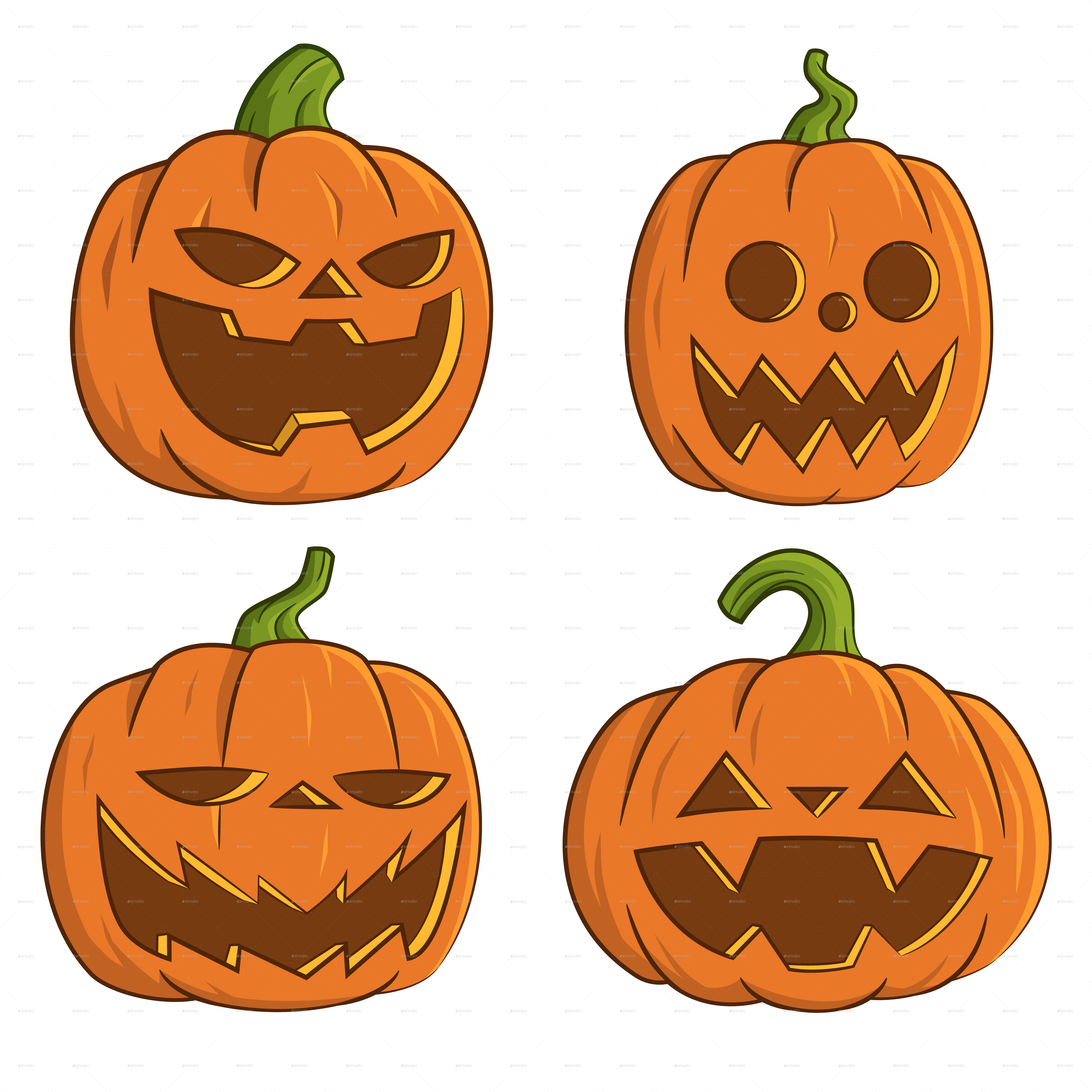 Four Jacko Lanterns Pattern