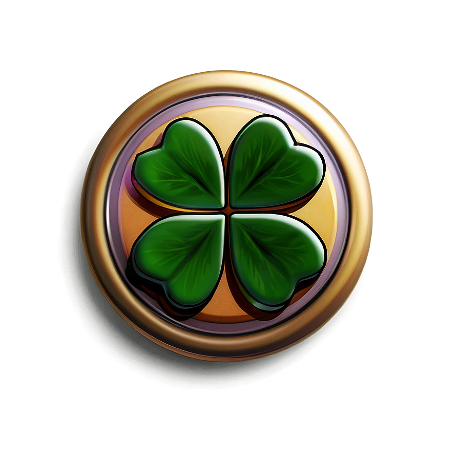 Four Leaf Clover Badge Png Lnj