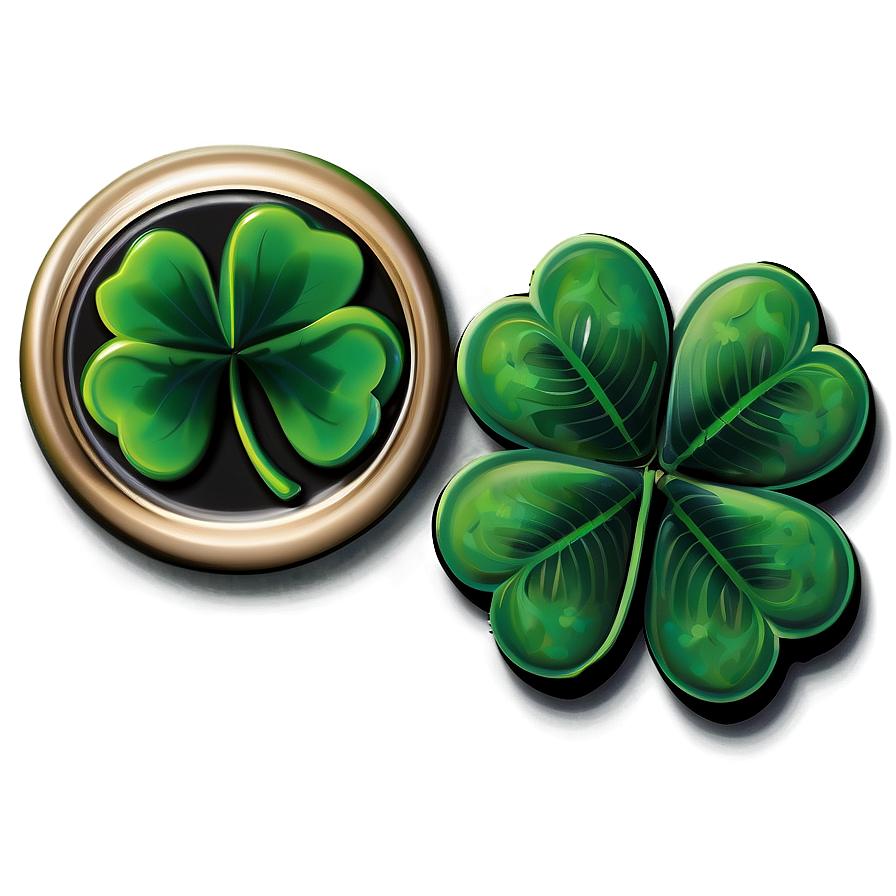 Four Leaf Clover Badge Png Tiy