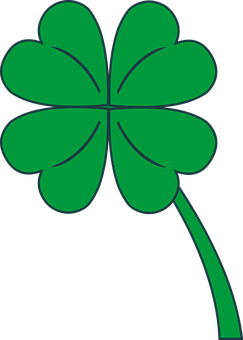 Four Leaf Clover Graphic 243x340 PNG image with a transparent background, free high-resolution download
