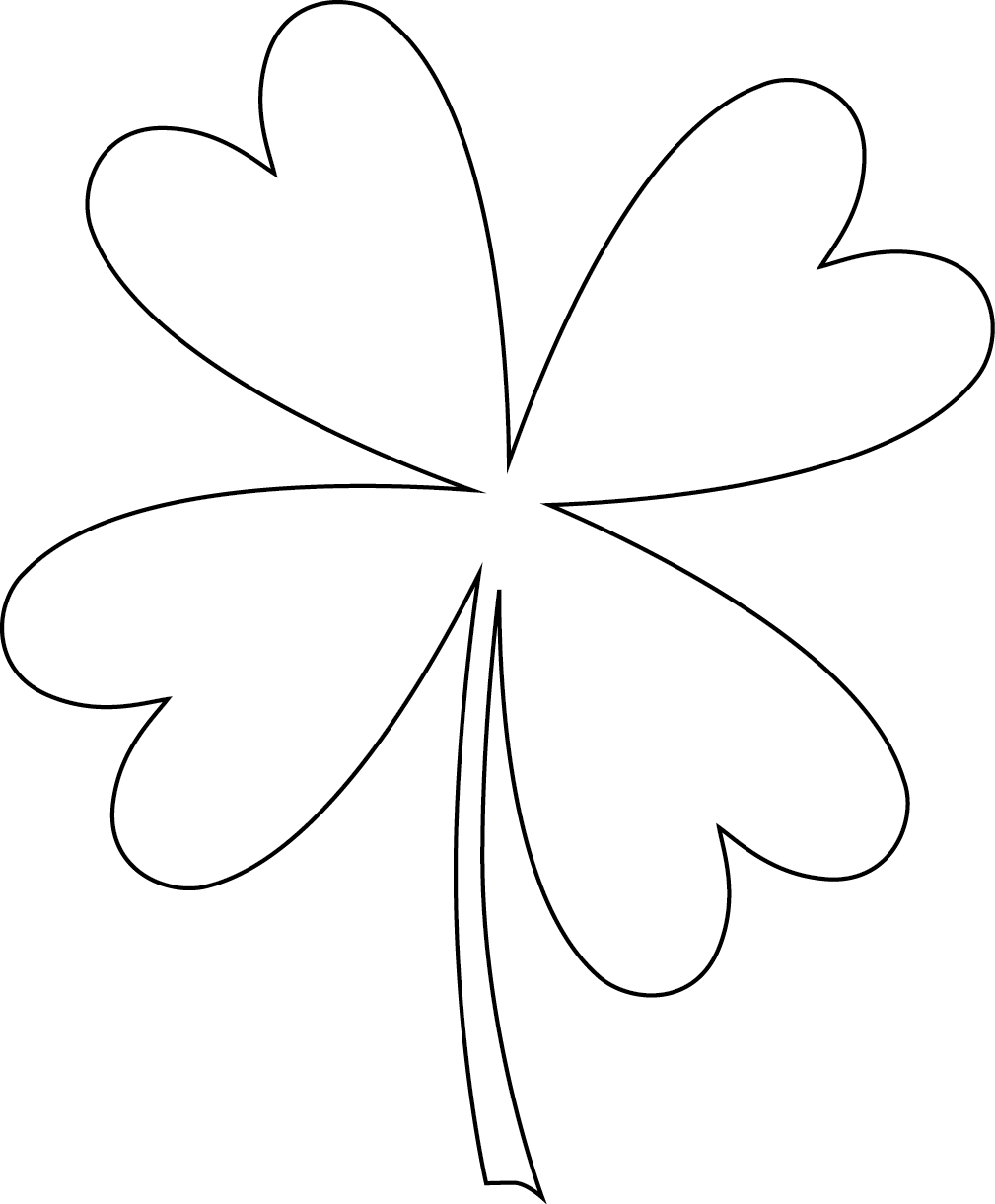 Four Leaf Clover Coloring Page - Shamrock, HD Png Download PNG image with a transparent background, free high-resolution download