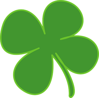 Four Leaf Clover Graphic 343x340 PNG image with a transparent background, free high-resolution download