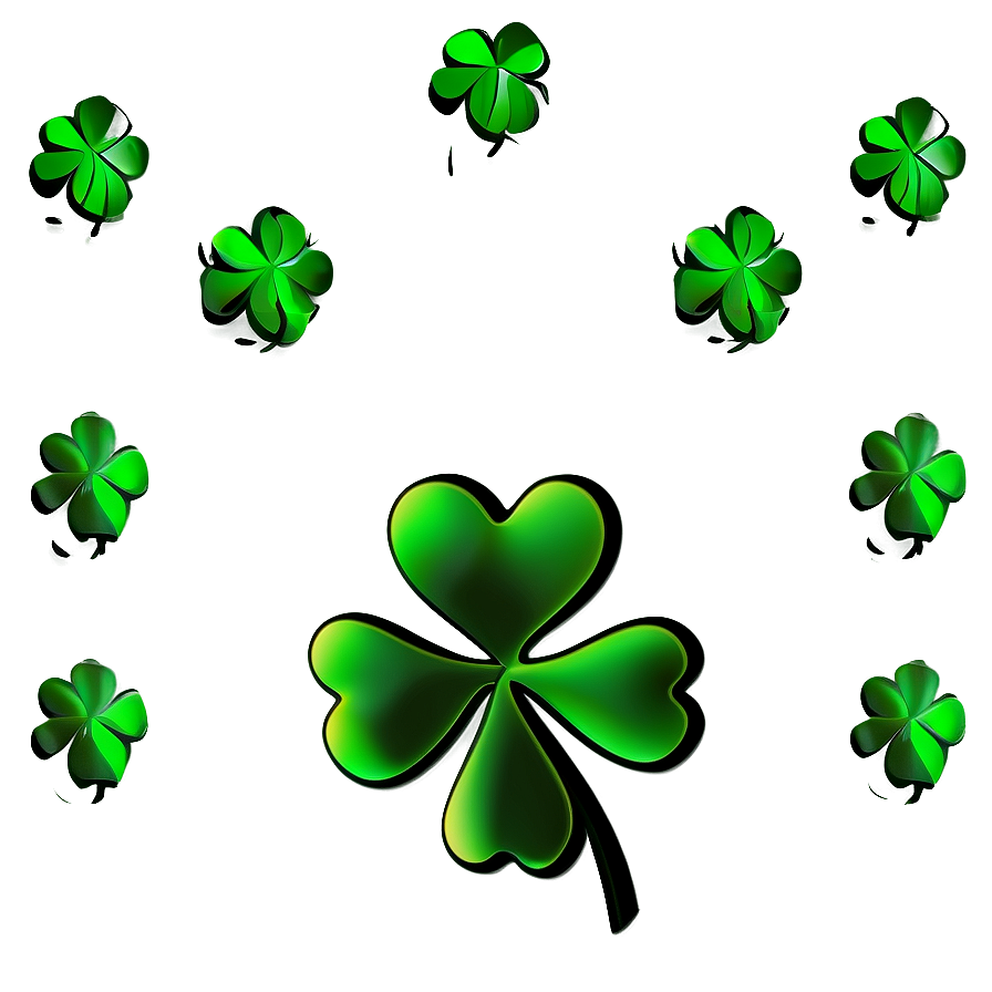 Four Leaf Clover Pattern Png Fig78