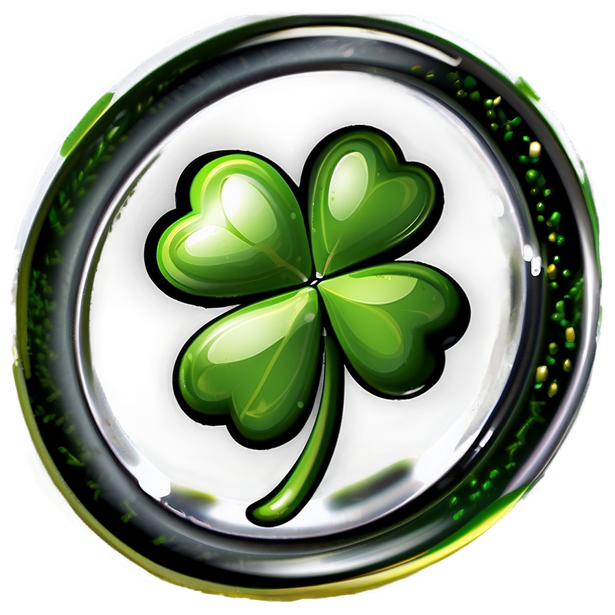 Four Leaf Clover With Dew Png Vew5