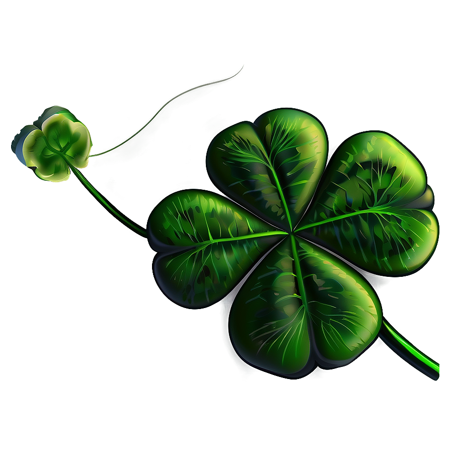 Four Leaf Clover With Stem Png Oda