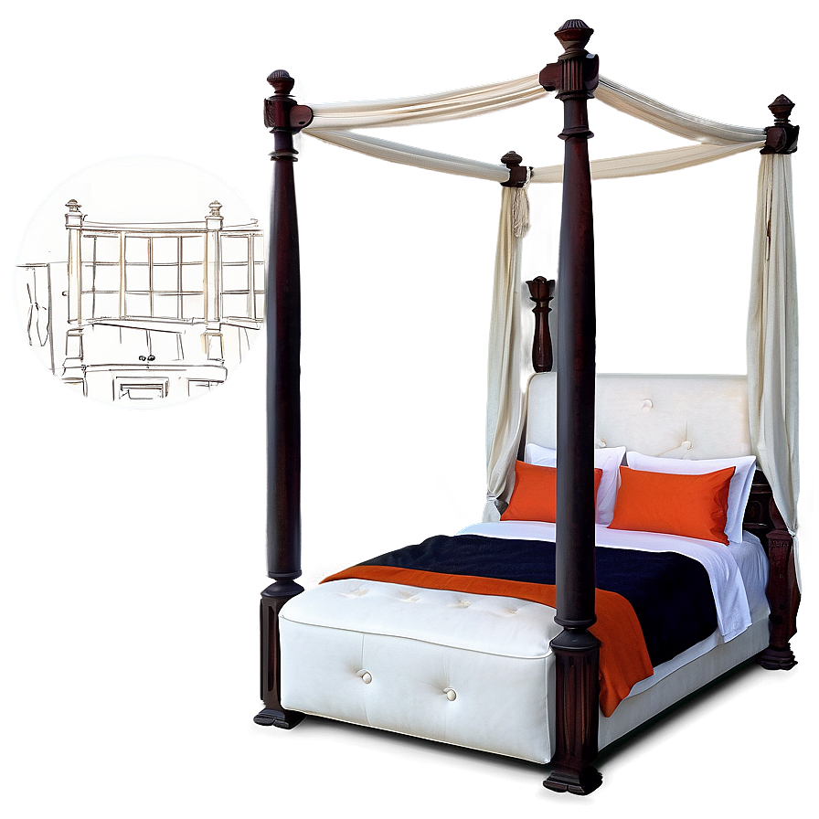 Four Poster Bed Luxury Png Eah