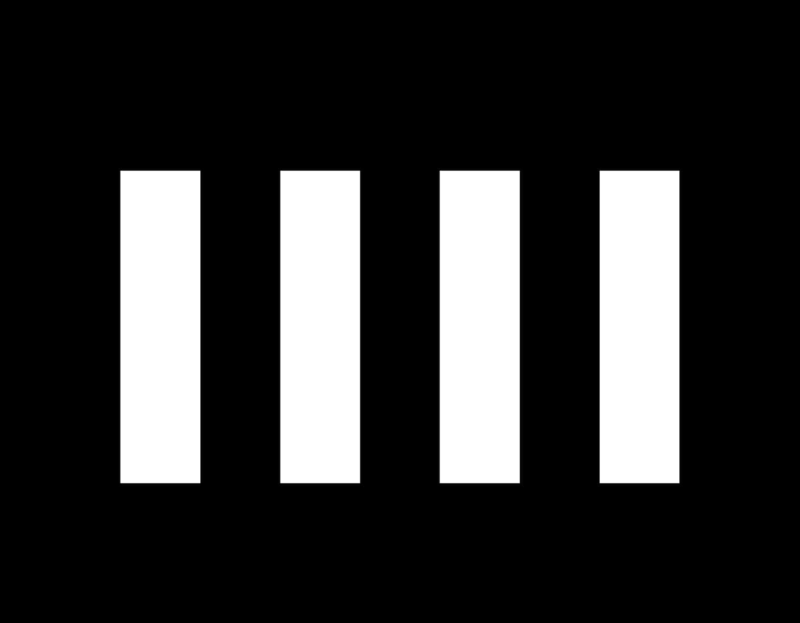 Four Vertical Bars Black Background PNG with transparent background