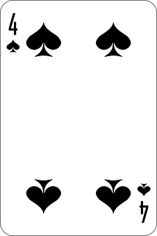 Fourof Spades Playing Card