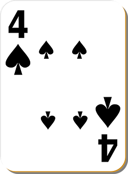 Fourof Spades Playing Card PNG image with a transparent background, free high-resolution download