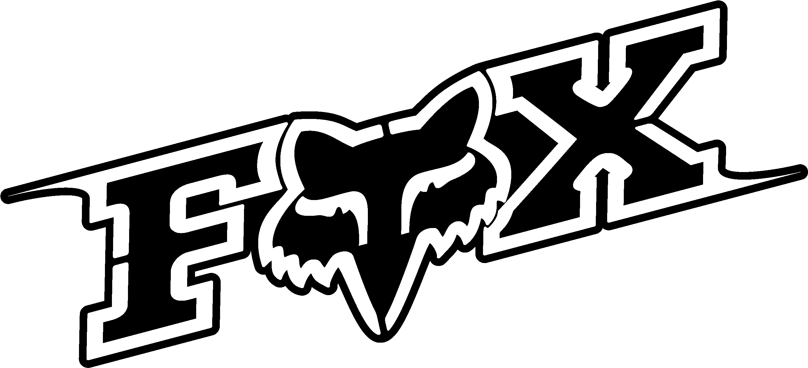 Fox Racing Logo Blackand White