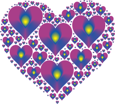 Fractal Hearts Pattern