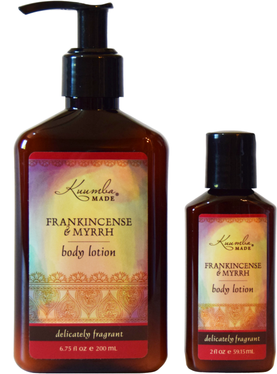 Frankincense Myrrh Body Lotion Bottles