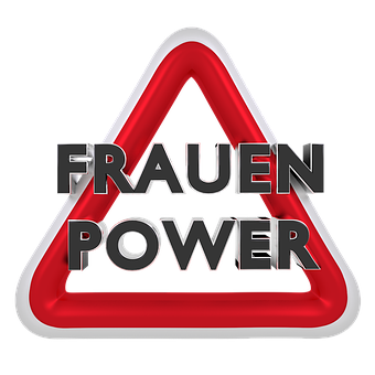 Frauen Power Traffic Sign PNG with transparent background