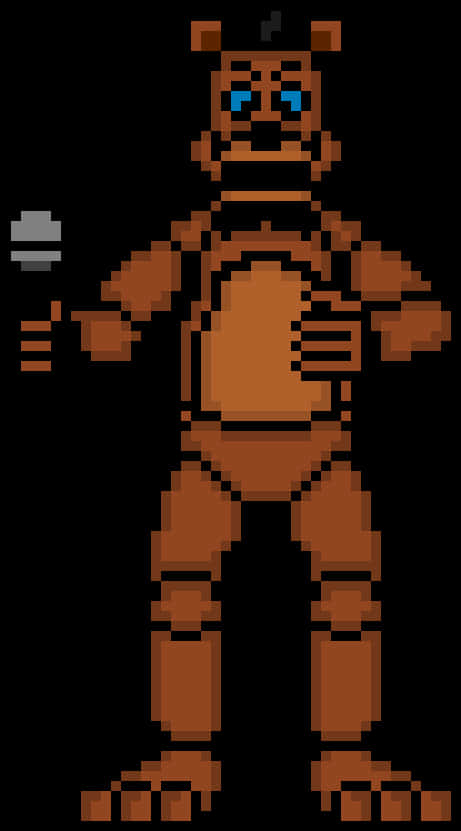 Pixel Freddy Fazbear, HD Png Download PNG image with a transparent background, free high-resolution download