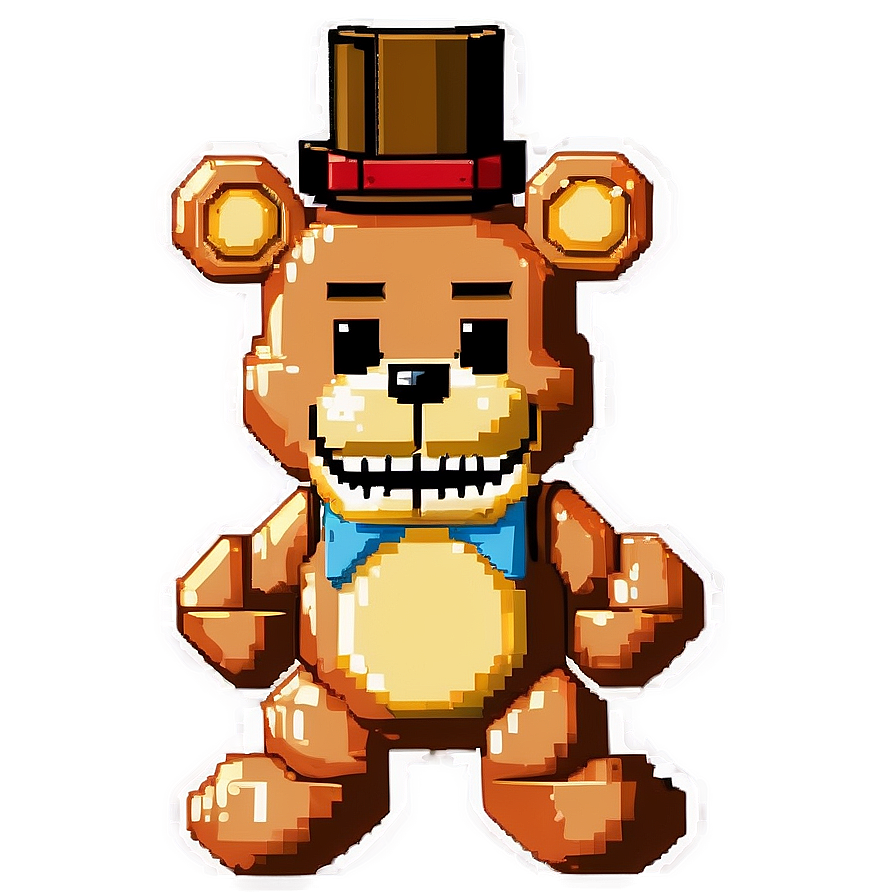 Freddy Fazbear Pixel Art Png Awt