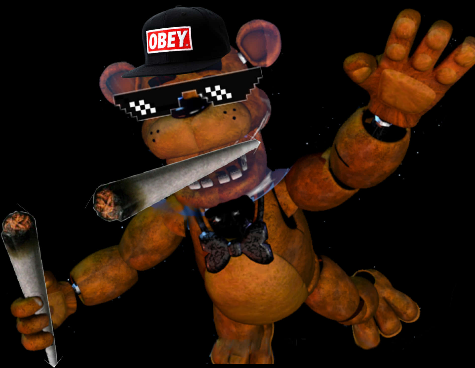 Freddy Fazbear Stylized Gangster Look