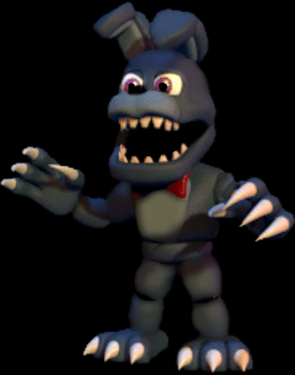 #freetoedit Adventure Unwithered Nightmare Bonnie - Fnaf World Tjoc Creation, HD Png Download PNG with transparent background