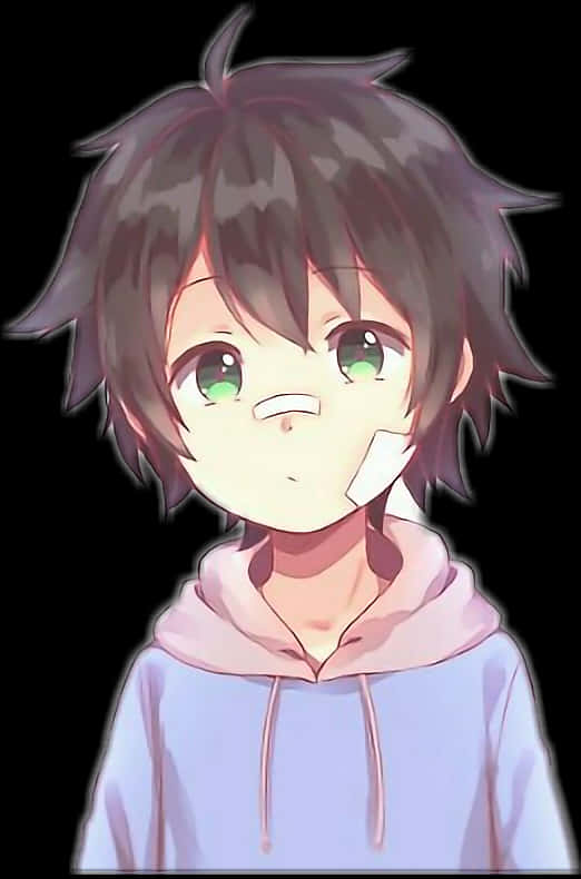 Freetoedit Animeboy Blackhair Greeneyes Anime Boy Black - Anime Boy With Black Hair, HD Png Download PNG with transparent background