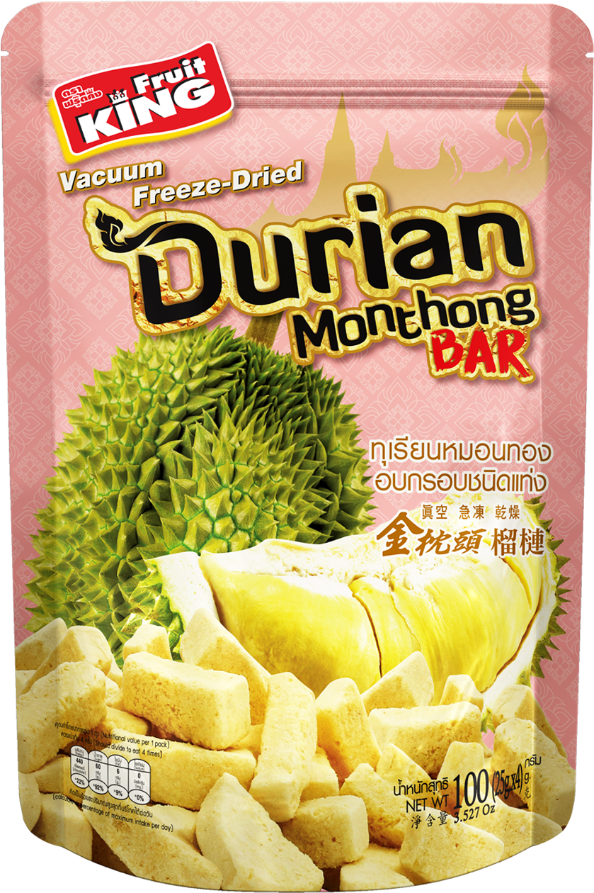 Freeze Dried Durian Monthong Bar Packaging