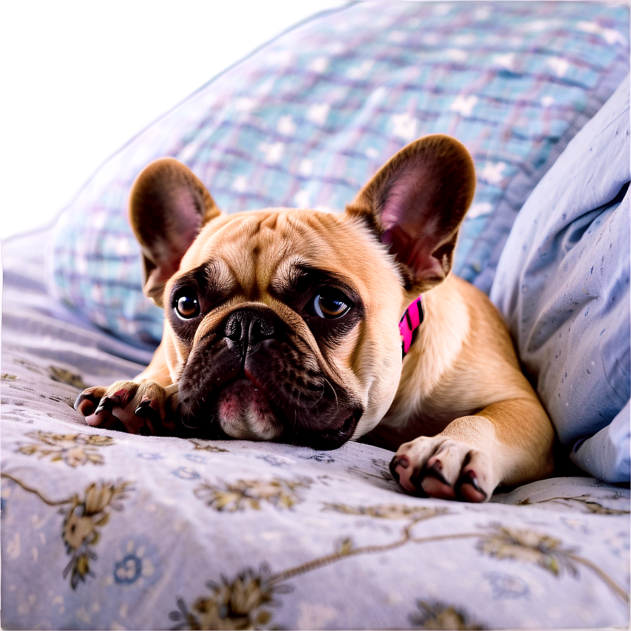 French Bulldog In Bed Png Fey