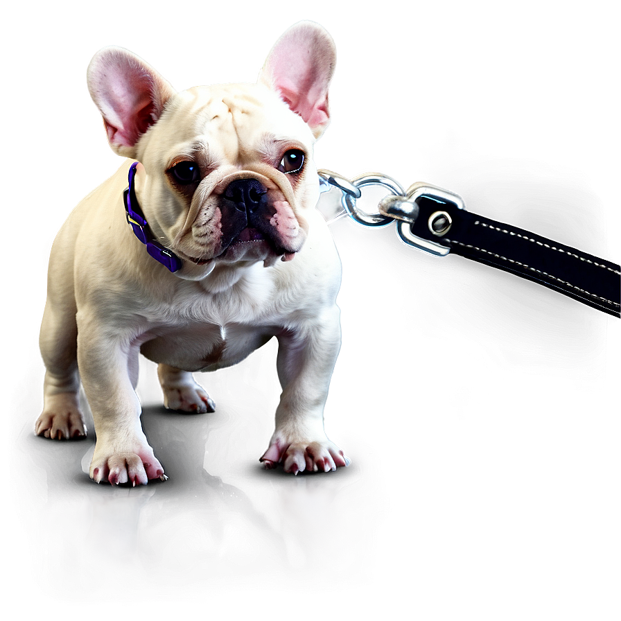 French Bulldog On Leash Png 82