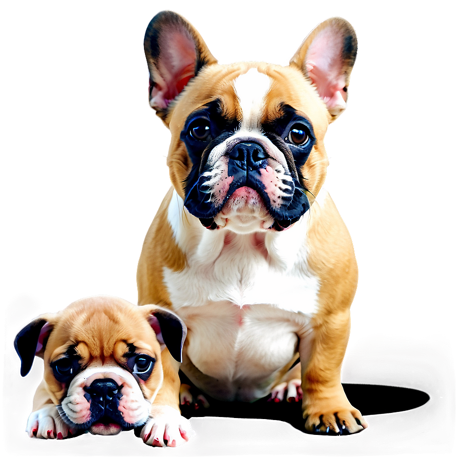 French Bulldog With Puppies Png Vye