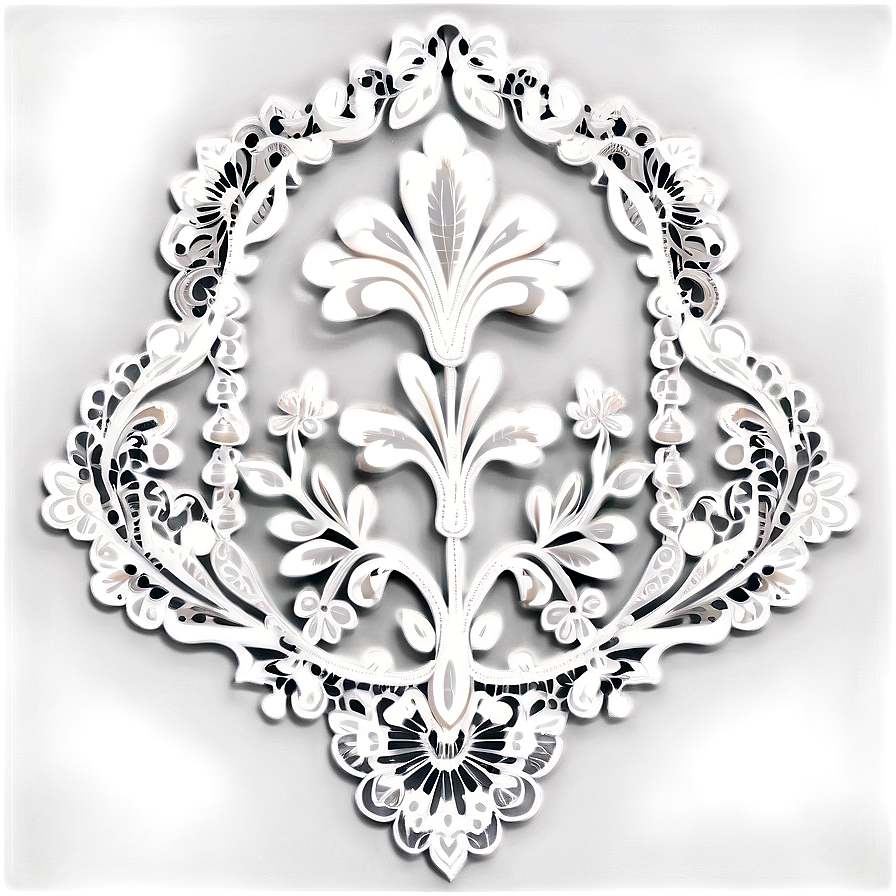 French Lace Applique Png 05042024