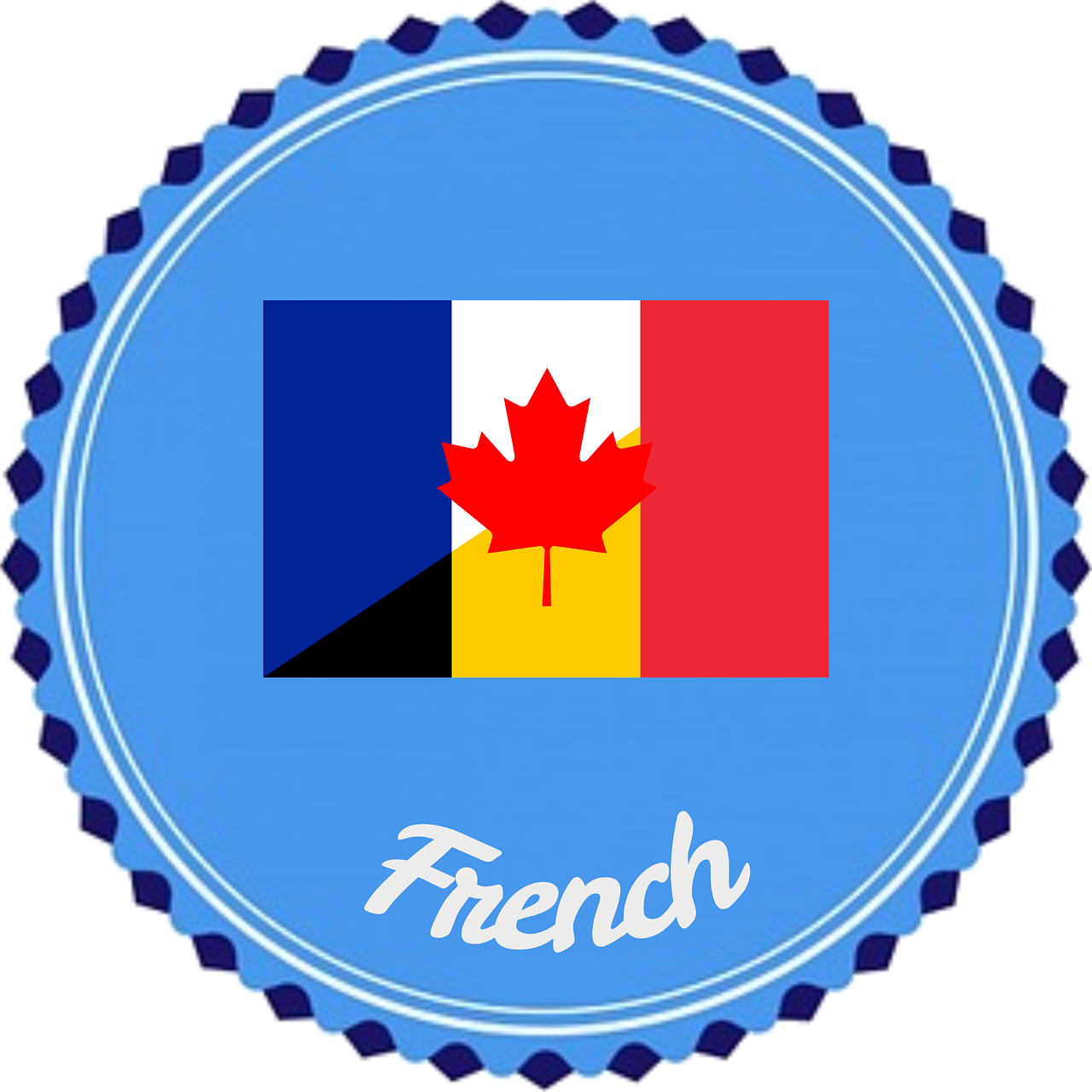 French Language Canada Belgium Connection Badge