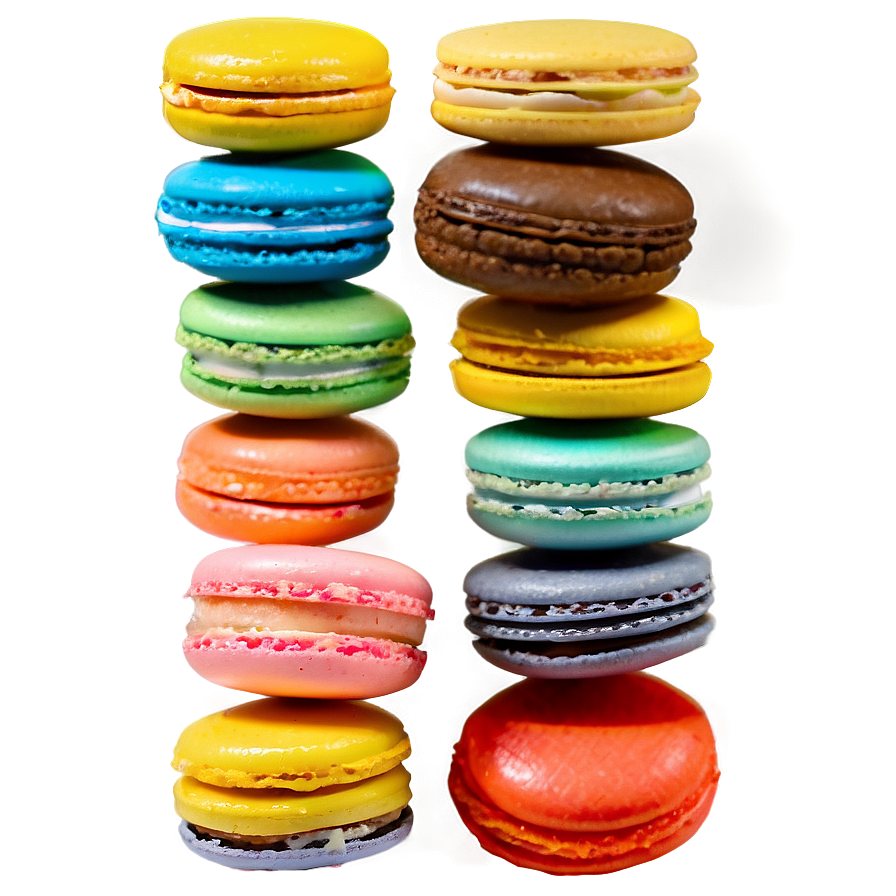 French Macarons Assortment Png 80