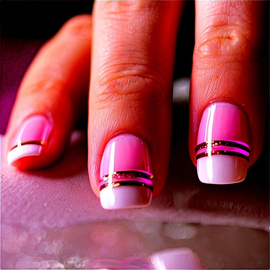 French Manicure Nail Designs Png Pce