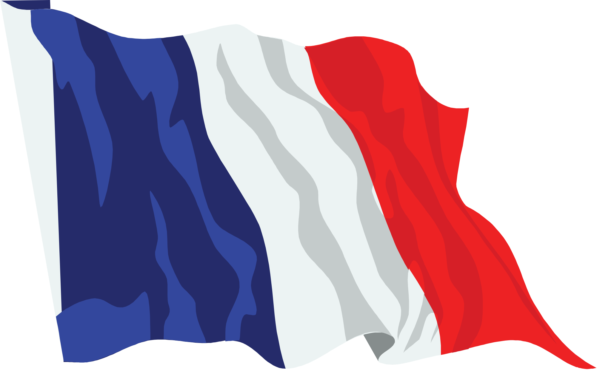 French National Flag Waving