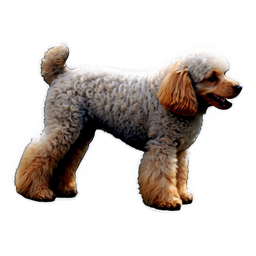 French Poodle Outline PNG 06112024 PNG with transparent background