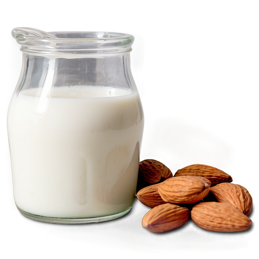 Fresh Almond Milk Preparation Png Xxo59