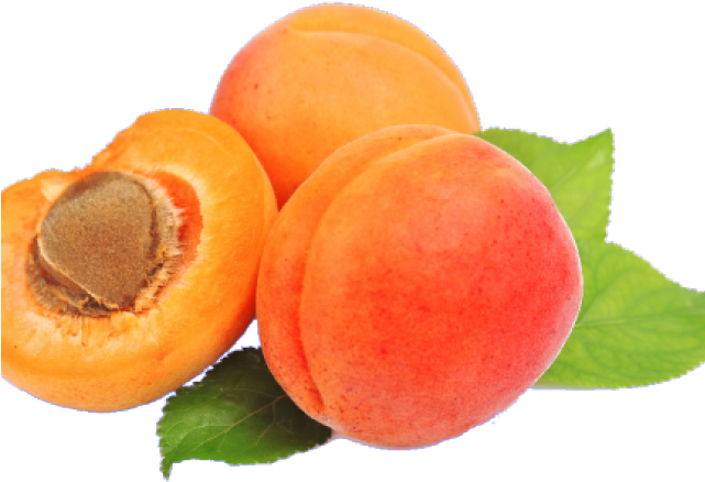 Fresh Apricots With Leaves