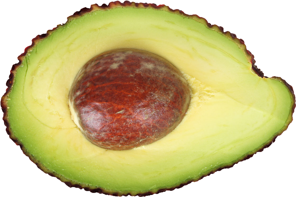 Fresh Avocado Half Seed Visible.png