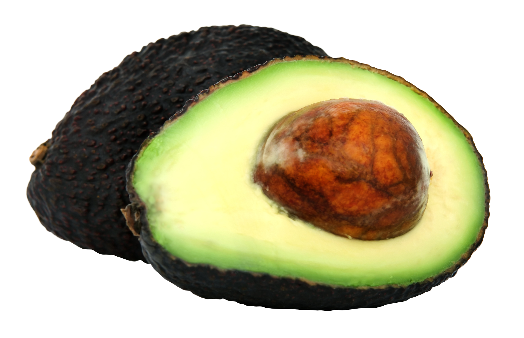 Fresh Avocado Half Transparent Background