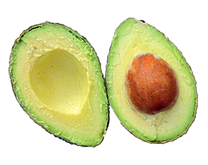Fresh Avocado Halves PNG with transparent background