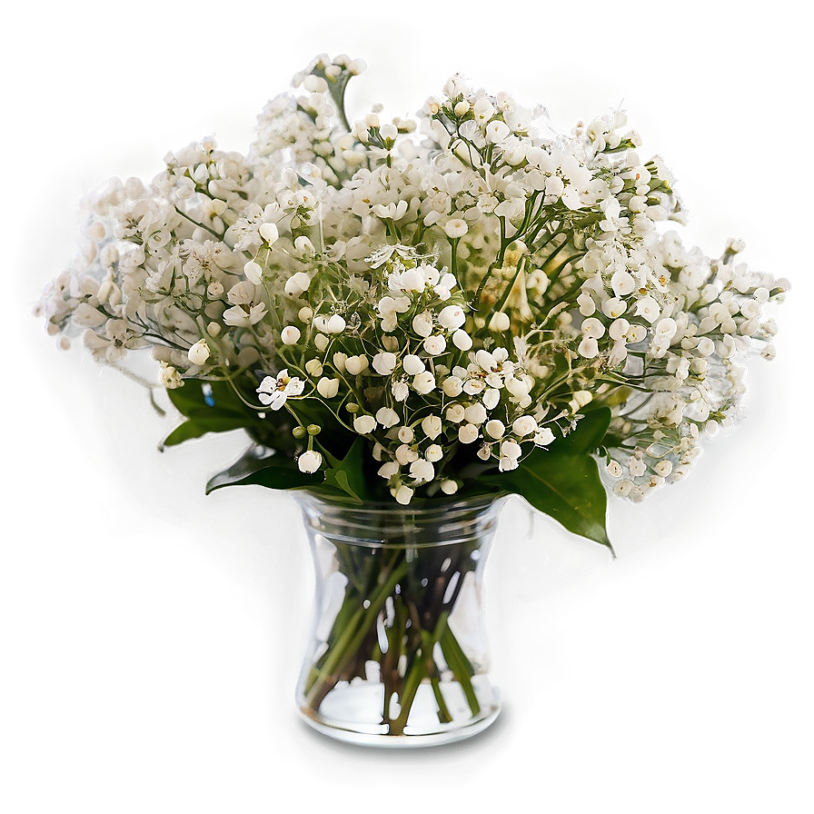 Fresh Baby's Breath Arrangement Png 06212024