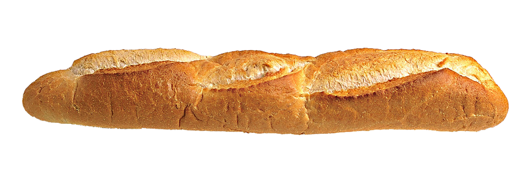 Fresh Baguette Isolatedon Blue Background