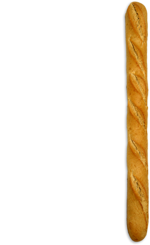 Fresh Baguette Isolatedon Teal Background