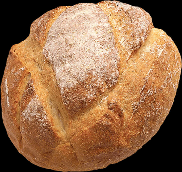 Fresh Baked Rustic Bread PNG with transparent background